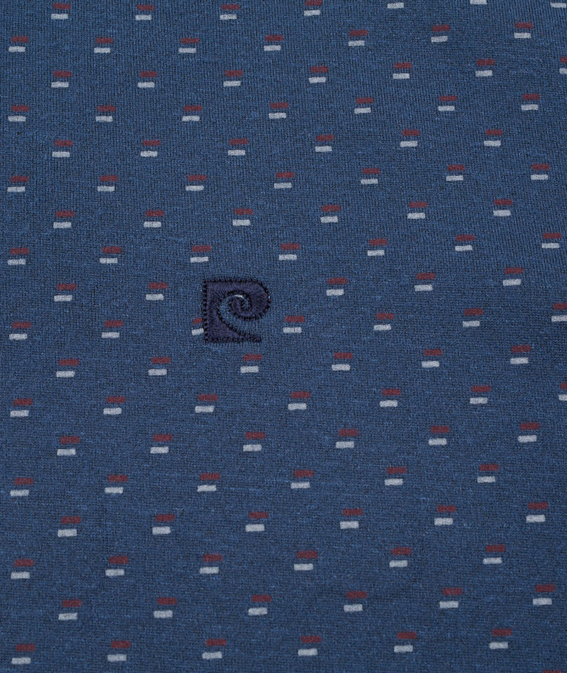 [피에르가르뎅] 라인 패턴 카라 티셔츠 PMTS3406