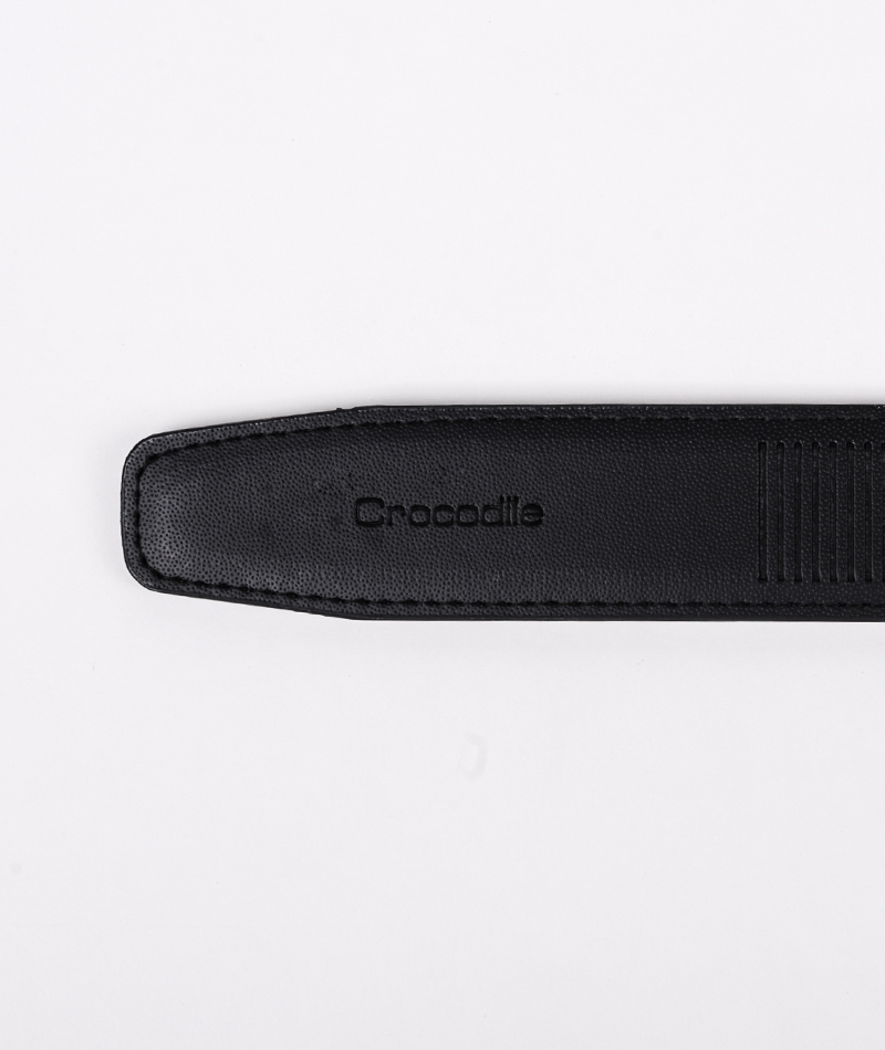 [크로커다일] 블랙 투라인 크로커다일 자동 벨트 CDAA2BA9010